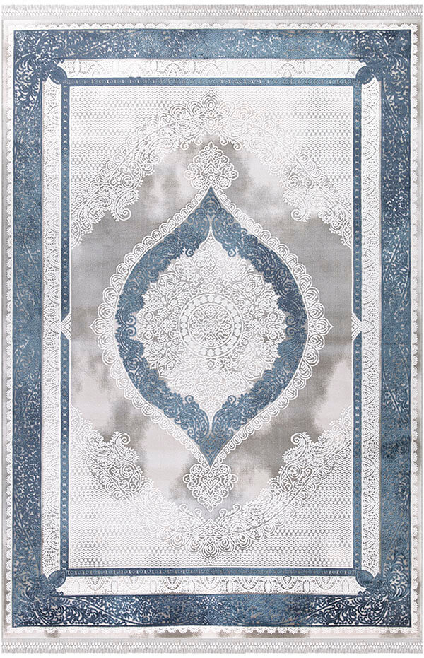 İpek Halı Blossom 13615 100*300 Acık Grı