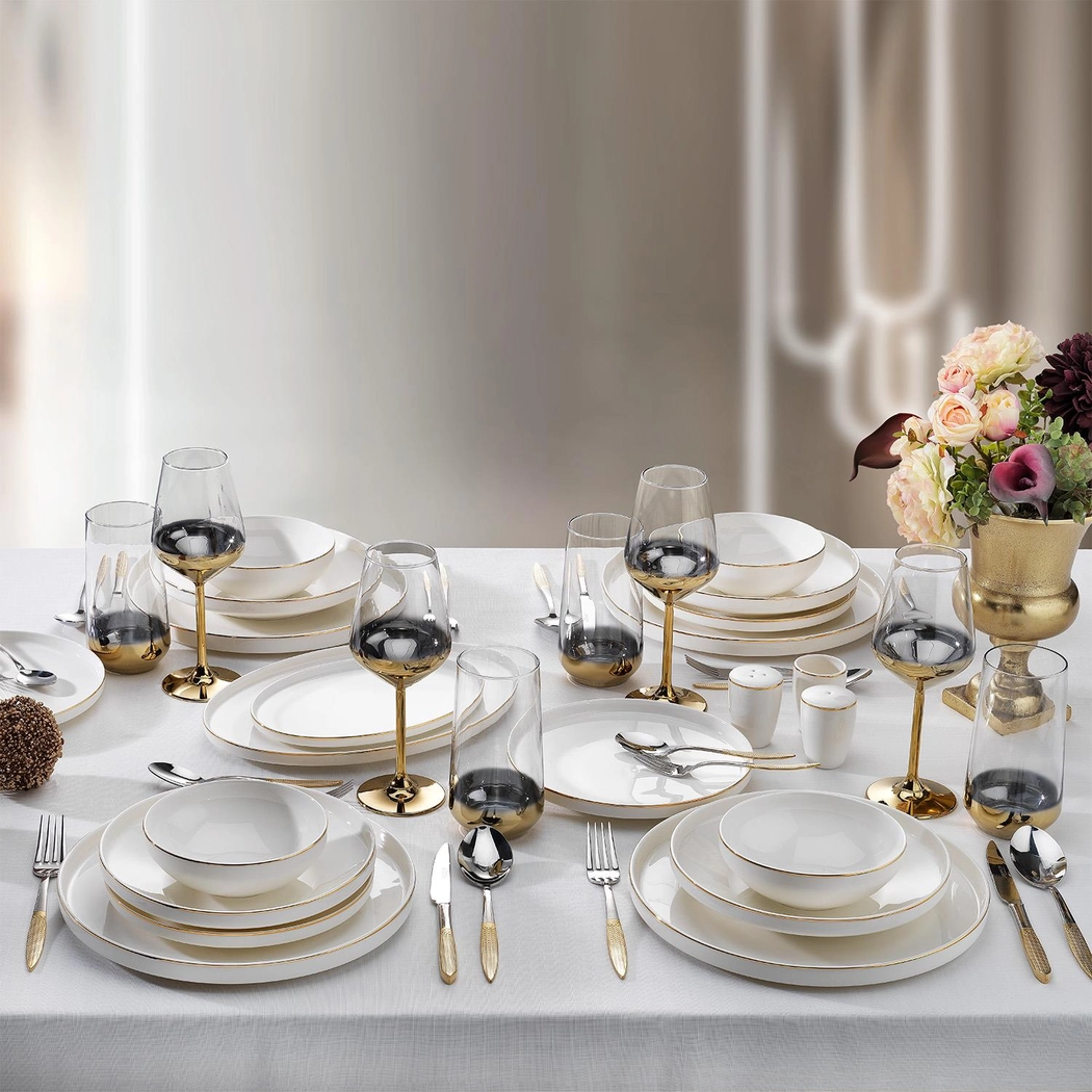 Schafer 1s0020-01001-gld02 Adel Gold 56 Prç Gold Yemek Takımı