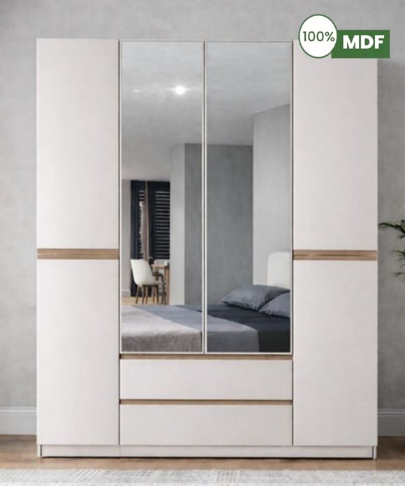 Marcastil Alya 4 Kapılıi Dolap MDF