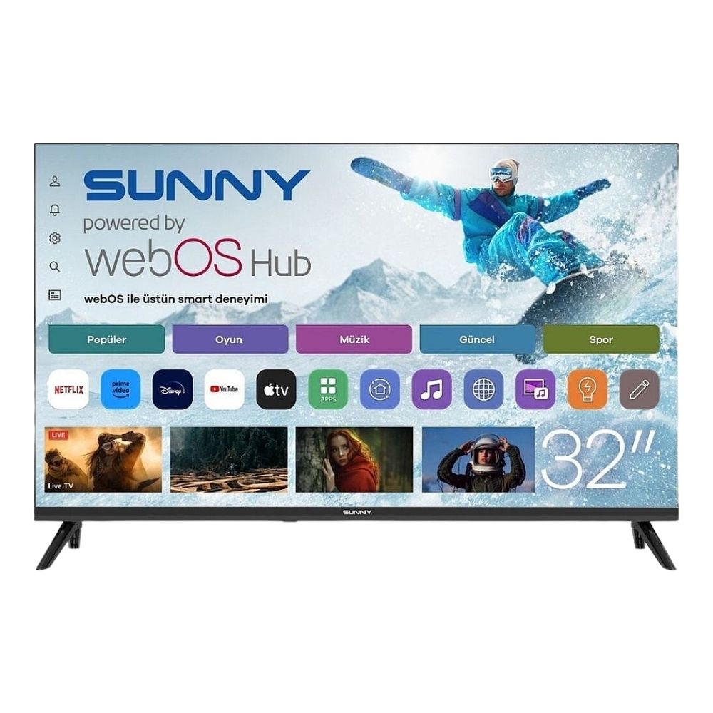 Sunny  SN32QHMLN-W02S 32'' 82 Ekran Qled Webos Led Tv