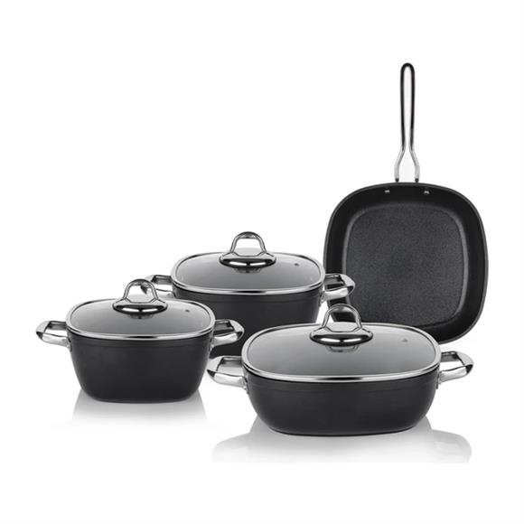 Schafer 1s2404-22005-siy01 Gastronomie Master Y.y Tencere Seti İnd 7 Prç Siyah