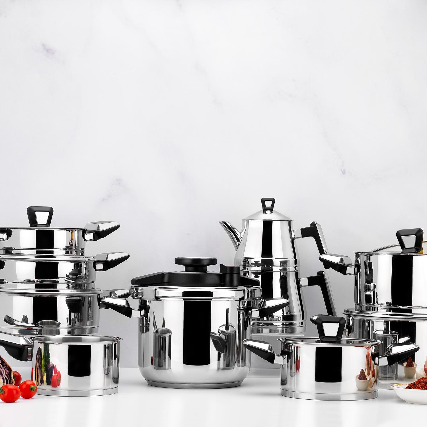 Schafer 1S5712-29001-INX01 Premium Çelik Çeyiz Seti 18 Parça-Inox