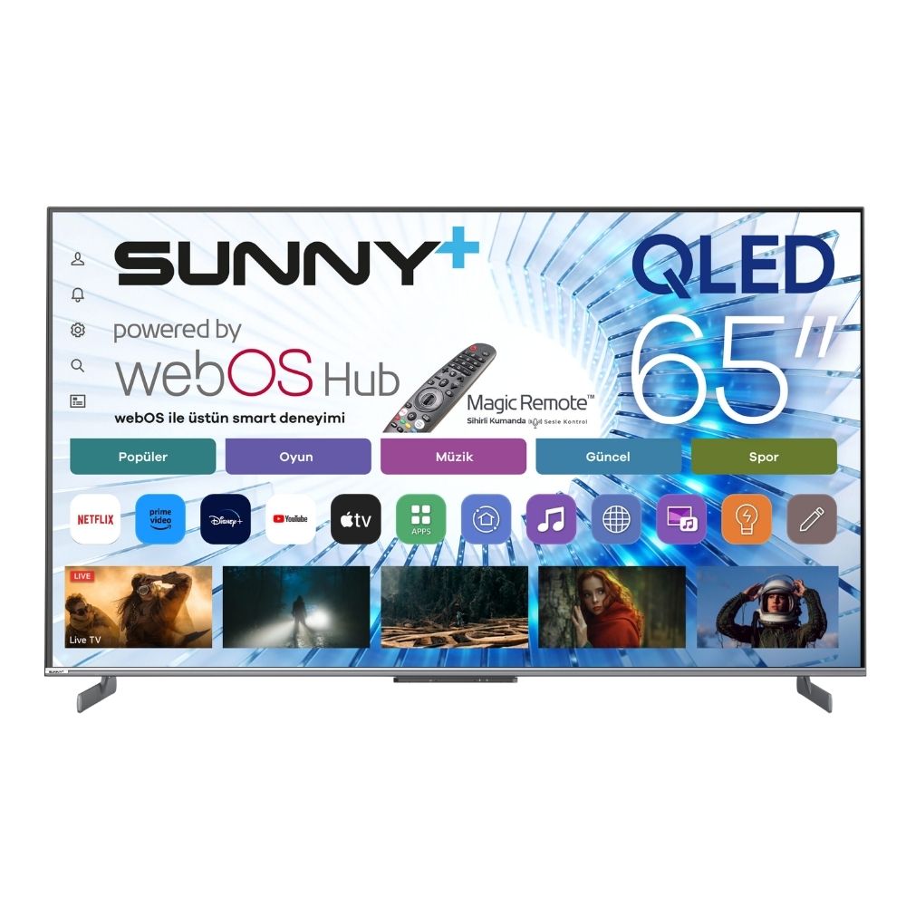 Sunny  SN65QUMLN-W02M 65'' 165 Ekran Qled Webos Led Tv